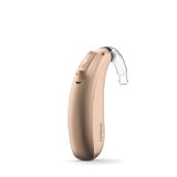 A Sleek Modern Hearing Aid With A Streamlined Design Placed On A Wooden Table 1